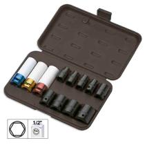 JBM 52343 - SET DE 12 VASOS DE IMPACTO DE 1/2"