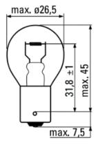 JBM 52367 - LAMPARA OBN 12V 21/5W 2 POLOS